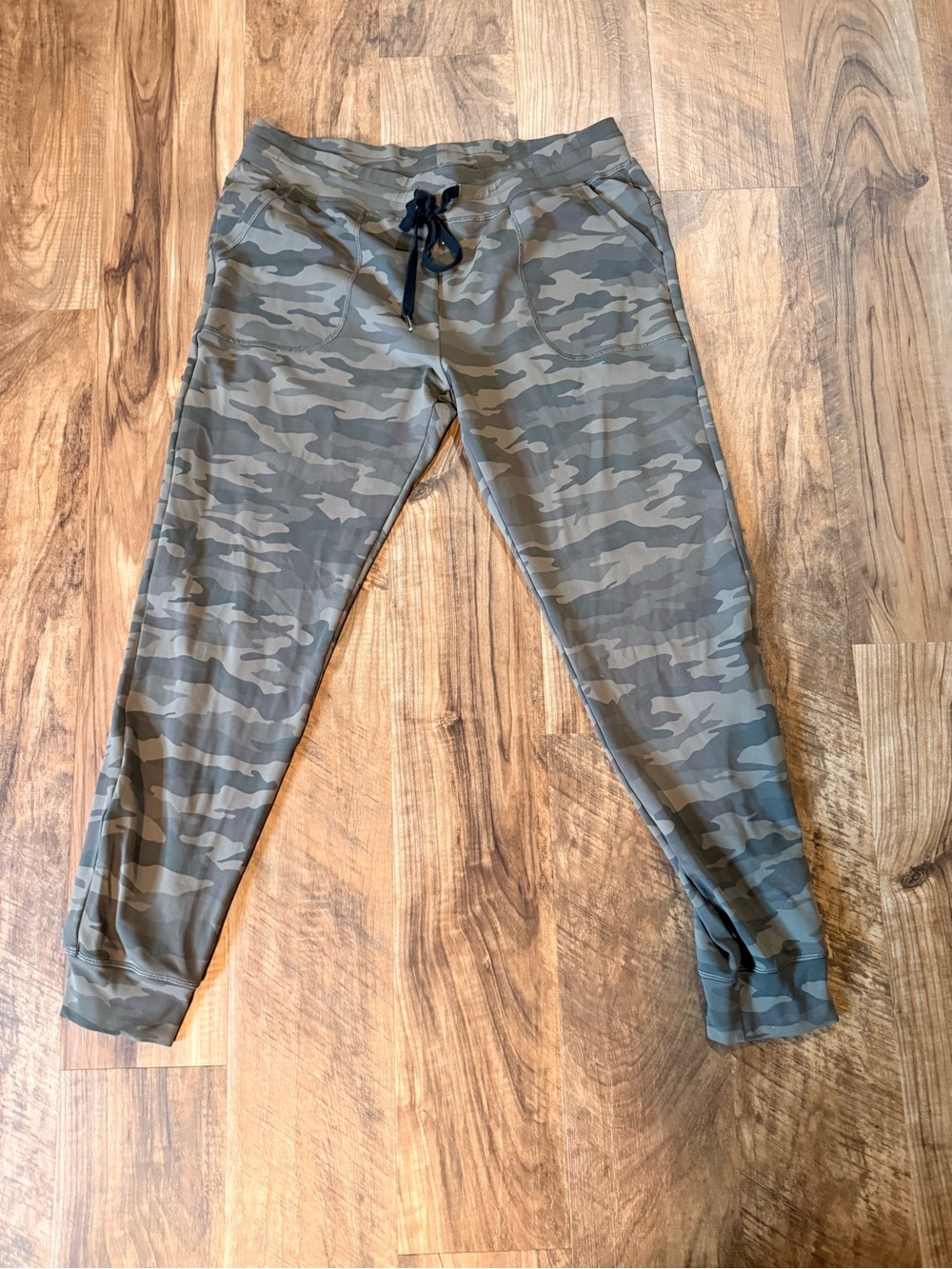 Zyia Camo Drawstring Jogger Pants - Olive Green